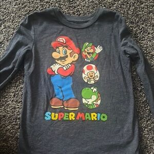 Super Mario Kids Long Sleeve Shirt - Black